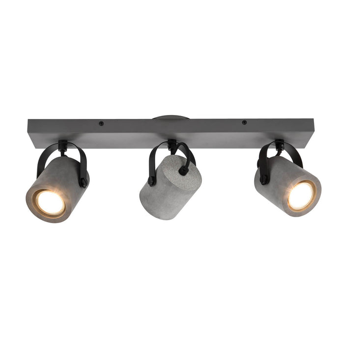 Spotlight Bar 3 Lamp LED Cement Matt Grey Black Metal Adjustable Industrial - Image 3