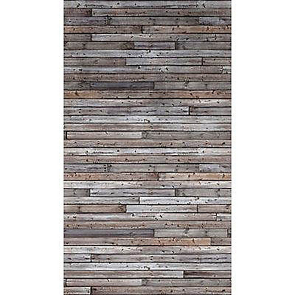 Mural Wallpaper Matt Grey Panelled Wood Effect Smooth Removable Washable 4.45m² - Image 1