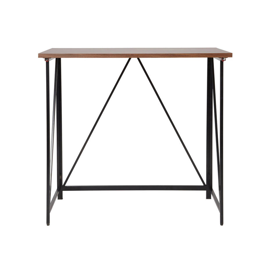 Folding Table Desk Office Computer Matt Walnut Effect Assembled 80cm - Image 3