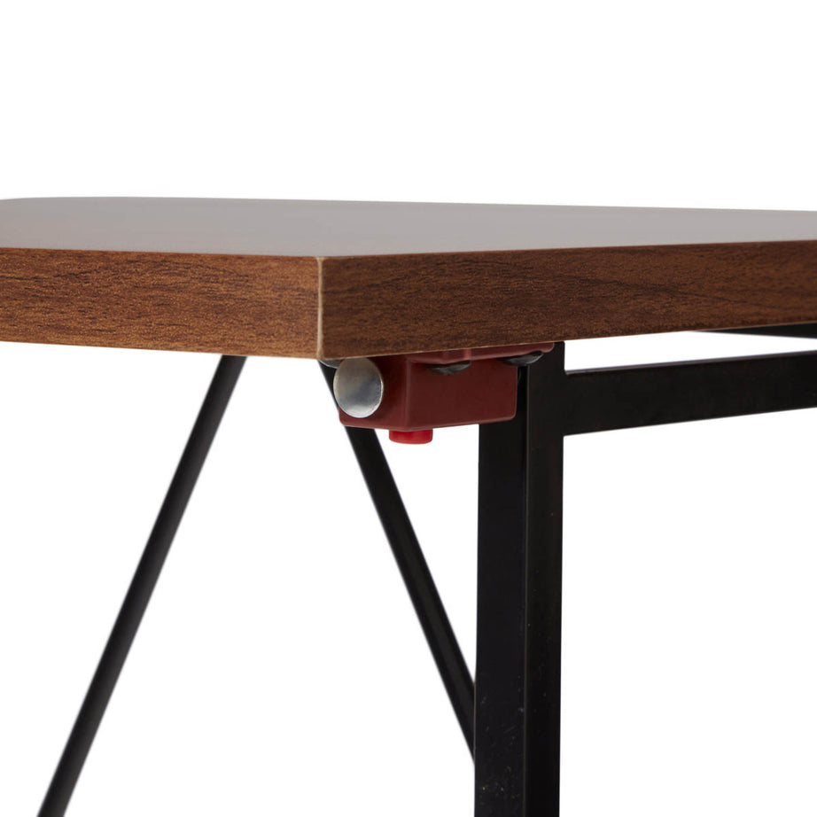 Folding Table Desk Office Computer Matt Walnut Effect Assembled 80cm - Image 7