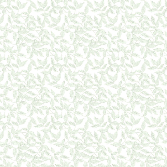 Laura Ashley Wallpaper Erwood Eau de Nil Leaves Pattern Smooth Strippable - Image 1