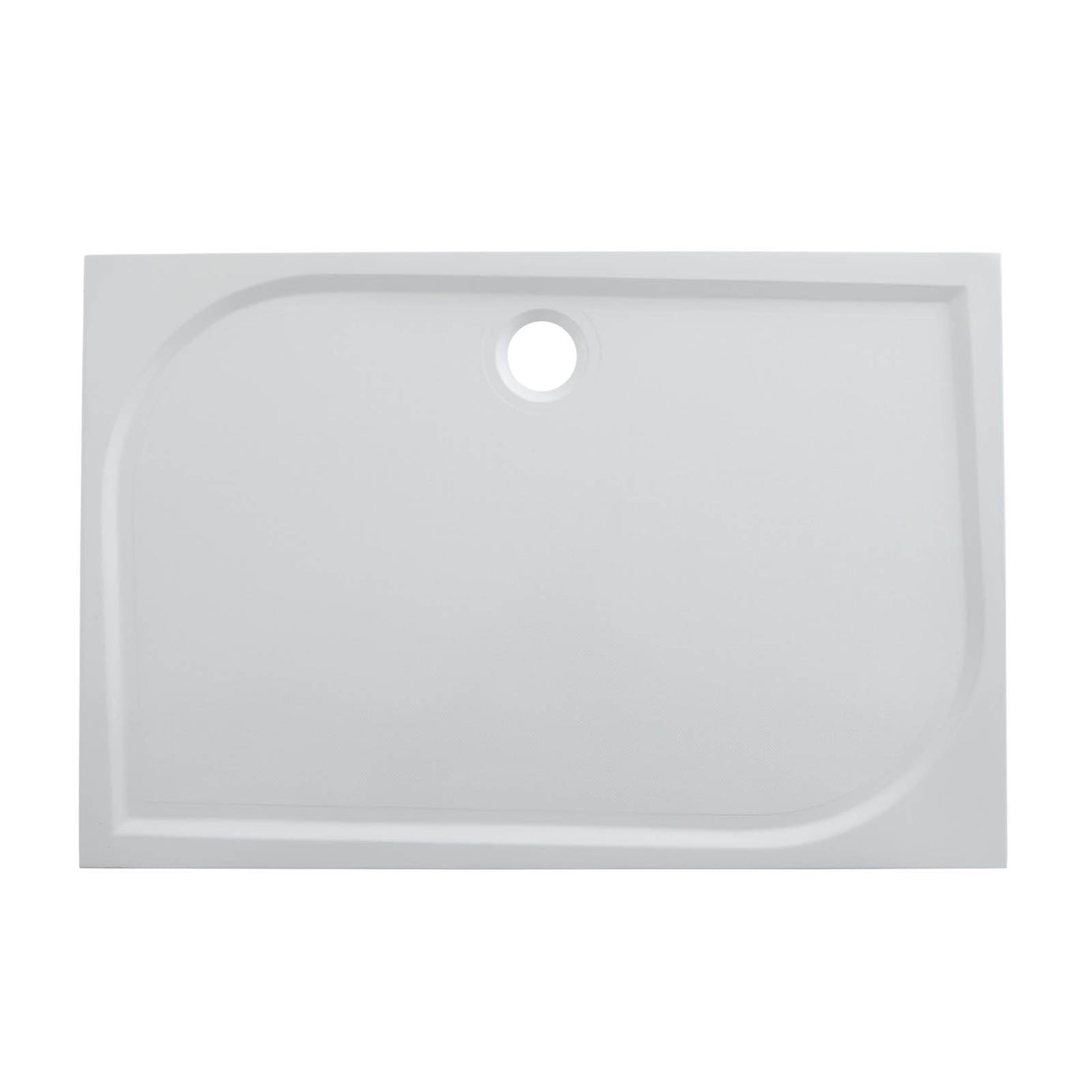 GoodHome Shower Tray Gloss White Reversible drainer (L)800x (W)1000x (H)28mm - Image 4