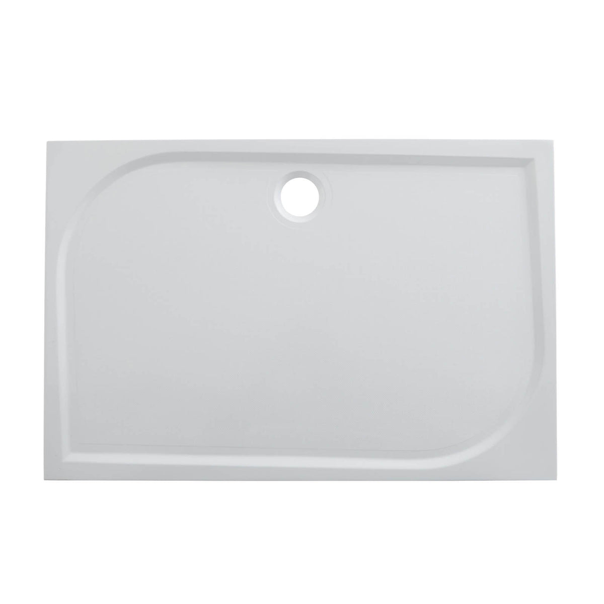 Shower Tray Gloss White Rectangular Reversible Drainer 28mm Bathroom Modern - Image 4