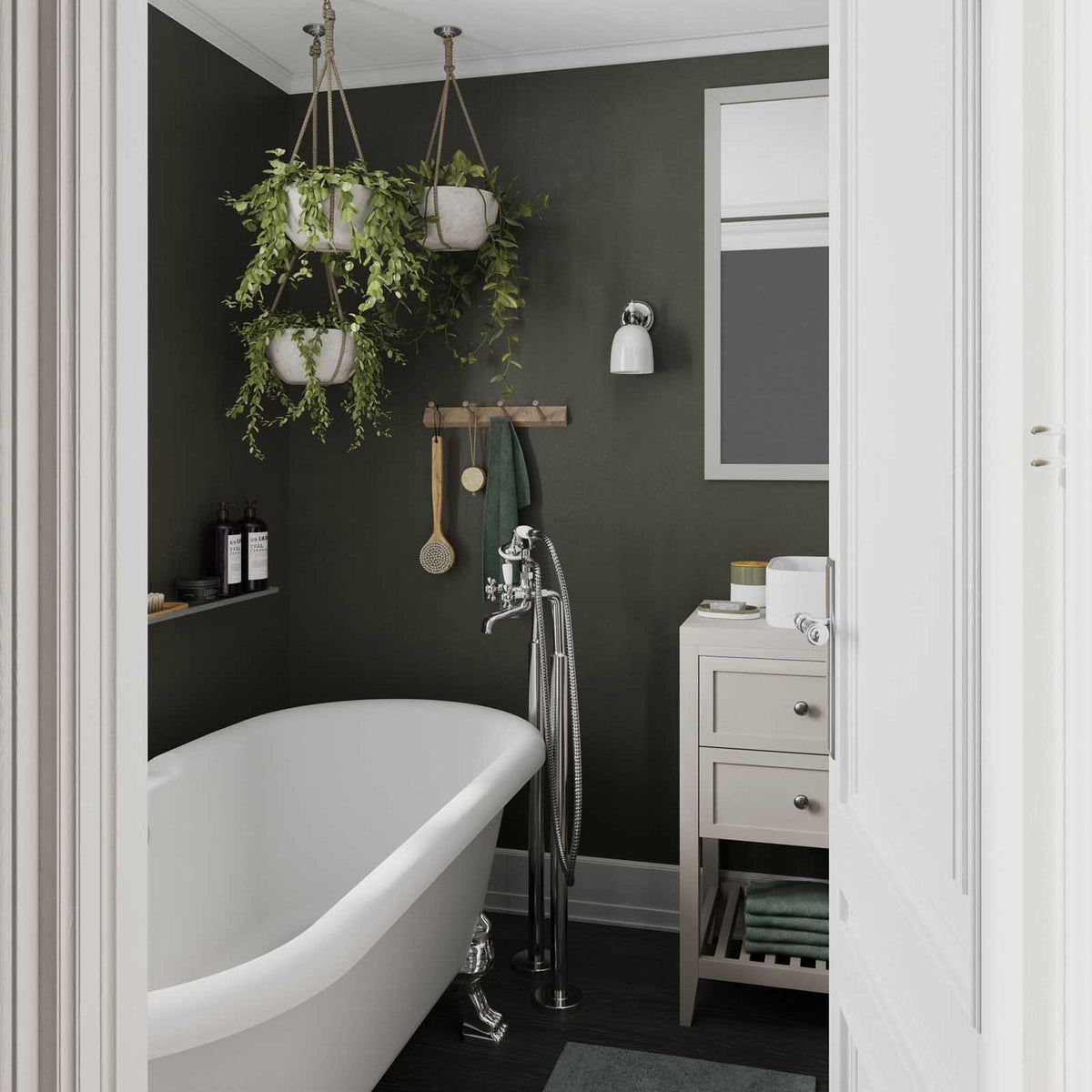 Bathroom Basin Sink Matt White Rectangular Counter Top Modern Hand Wash (W)45cm - Image 8