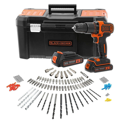 Black+Decker Combi Drill Cordless BCD700S2KA-GB 18V 2x 1.5Ah Keyless Carry Case - Image 1