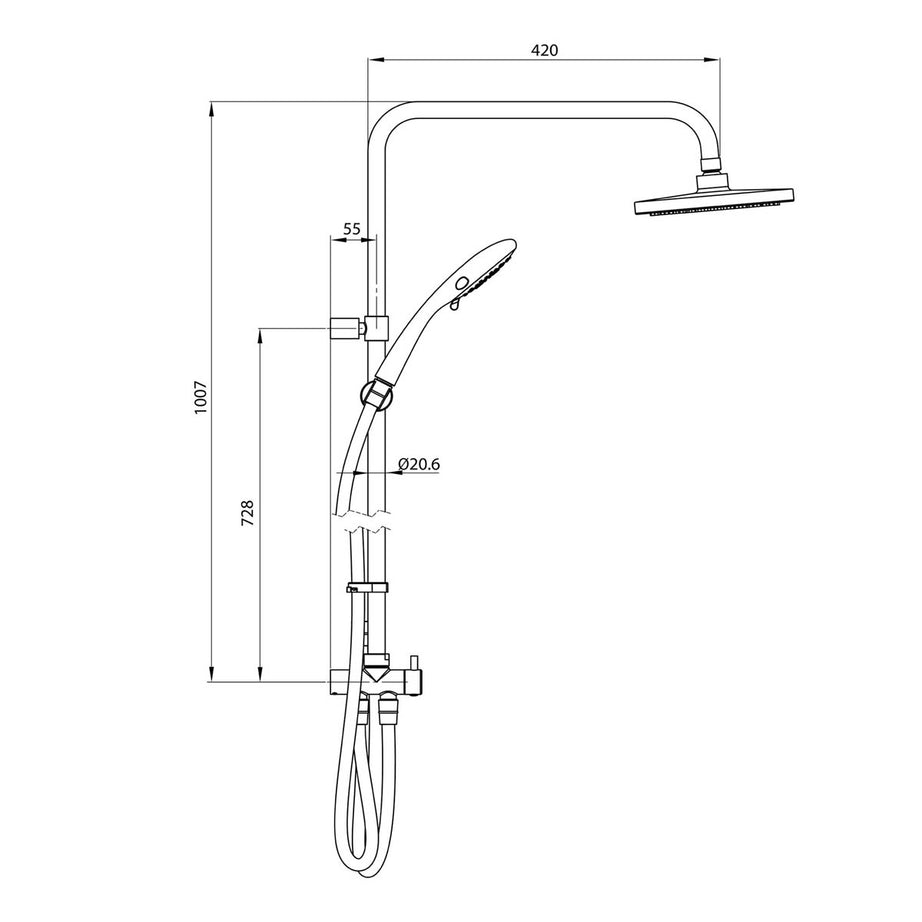 Triton Electric Shower Mixer Chrome 5-Spray Pattern Round Twin Head 9.5kW - Image 4