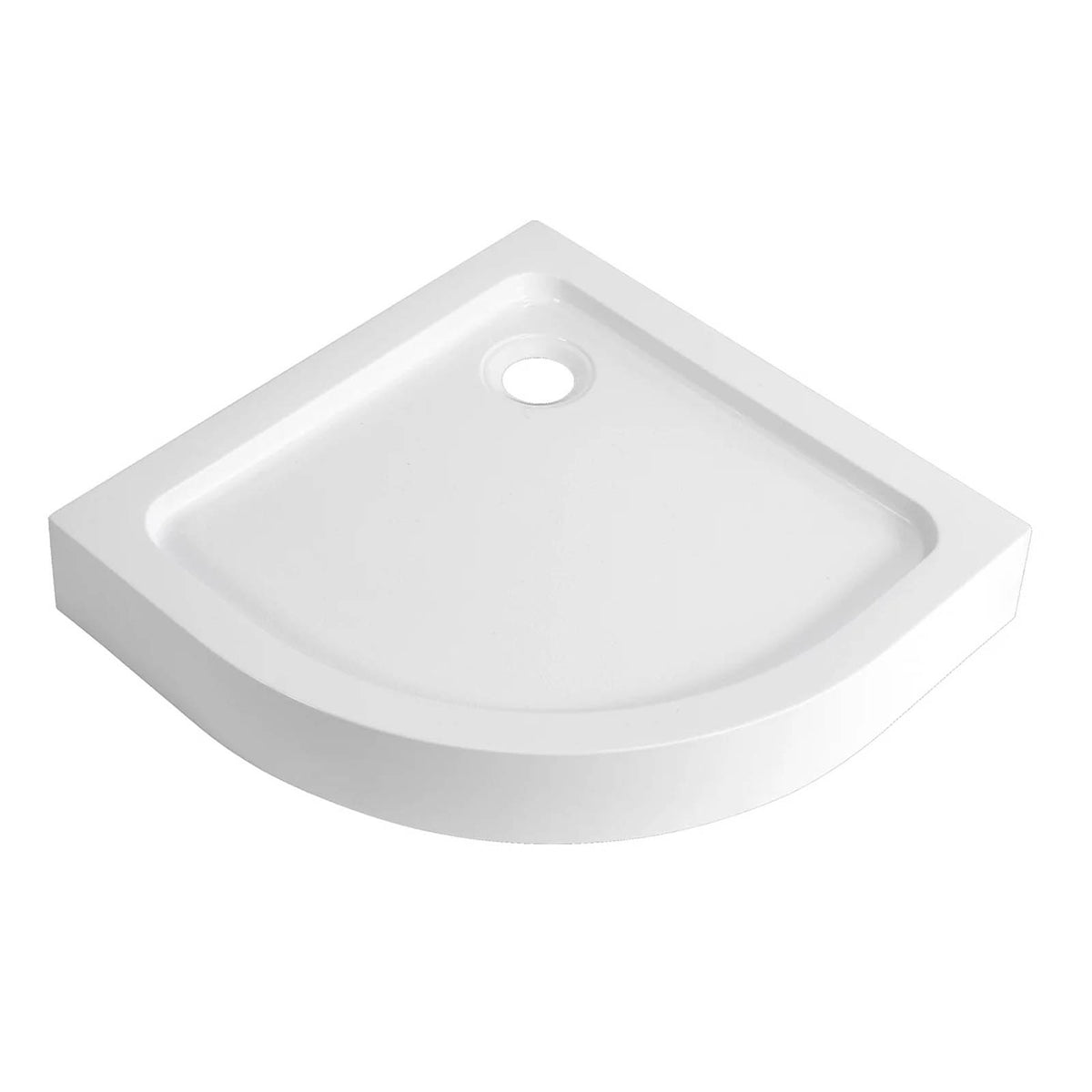 Shower Tray Gloss White 150mm Quadrant Corner Drain Anti Slip Corner Modern - Image 4