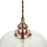 Pendant Ceiling Light LED Glass Clear Steel Copper Effect Dimmable Adjustable - Image 4