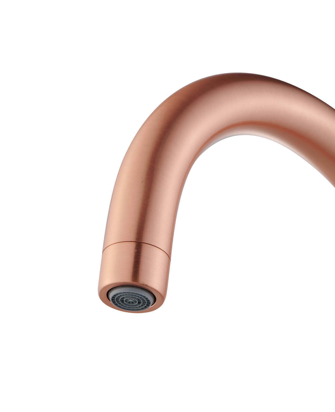Kitchen Tap Mixer Single Side Lever Copper Effect Swivel Spout Modern Faucet - Image 3