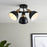 Ceiling Light 3 Lamp LED Steel Black Round Adjustable Shades Dimmable Modern - Image 2