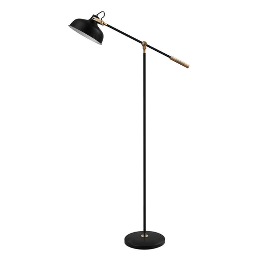 Floor Lamp Matt Black E27 In-Line Foot Switch Standing Home Lounge Light - Image 1