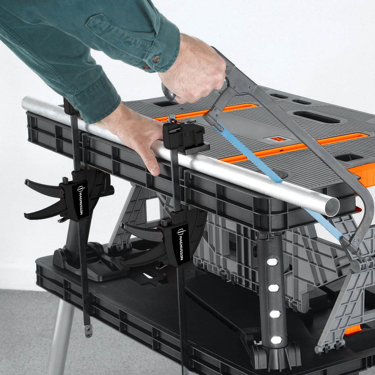 Magnusson Workbench Foldable Heavy Duty Portable Lightweight Worktable 555mm - Image 3