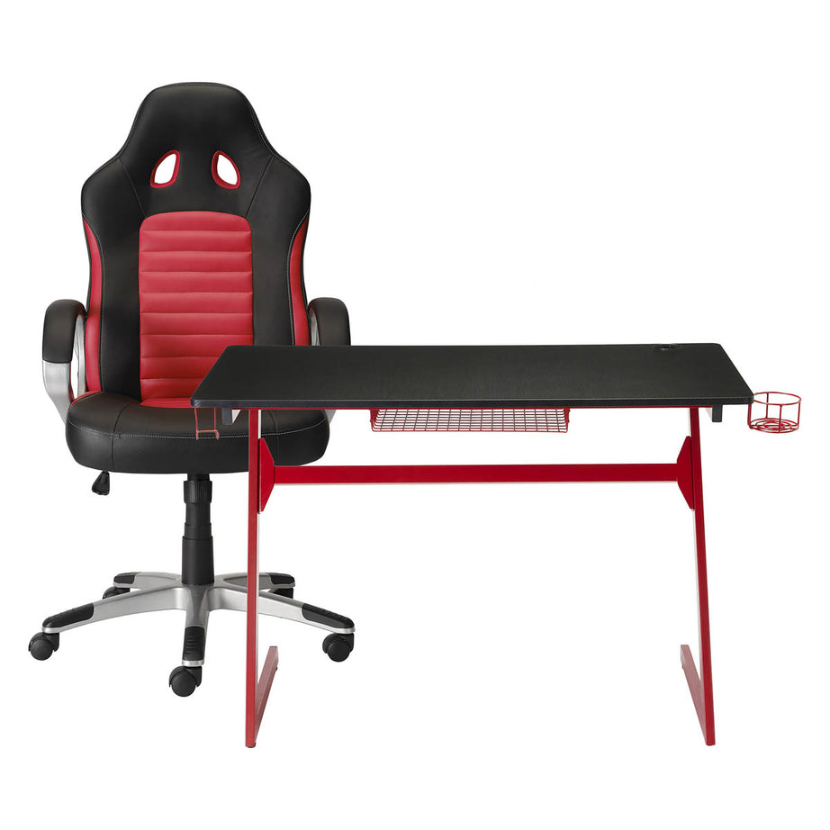 Thunya Gaming Chair Swivel Computer Comfort High Back Red Black Adjustable - Image 6