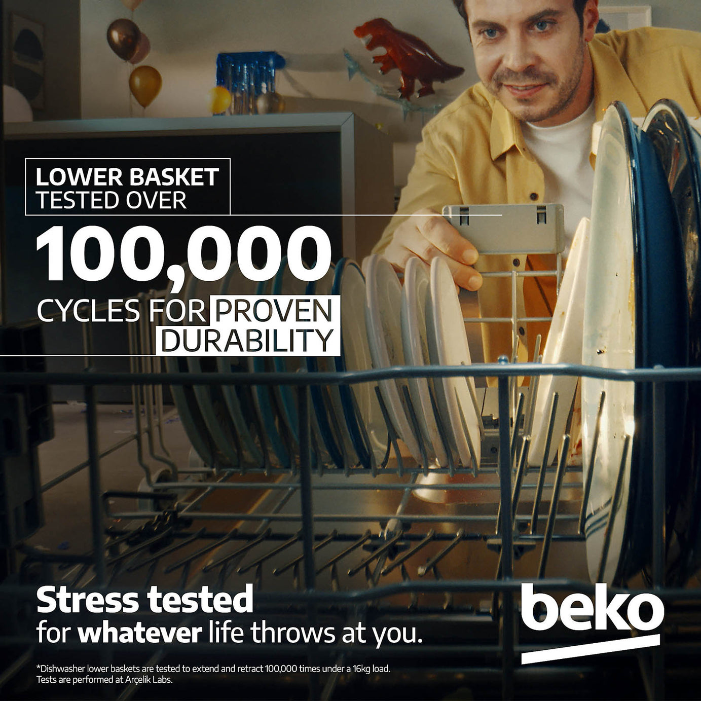 Beko Dishwasher Full Size DIN15X20 Integrated 13 Place Setting 5 Programmes - Image 6