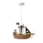 Pendant Ceiling Light LED Pirate Ship Plastic Steel Matt Brown (Dia)422mm - Image 1