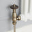 Thermostatic Radiator Valve And Lockshield	Antique Brass Effect Angled - Image 3