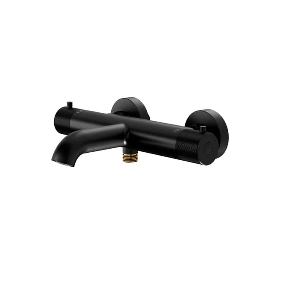 Shower Bath Tap Mixer Black Matt Thermostatic Exposed Valve Bathroom Faucet - Image 1