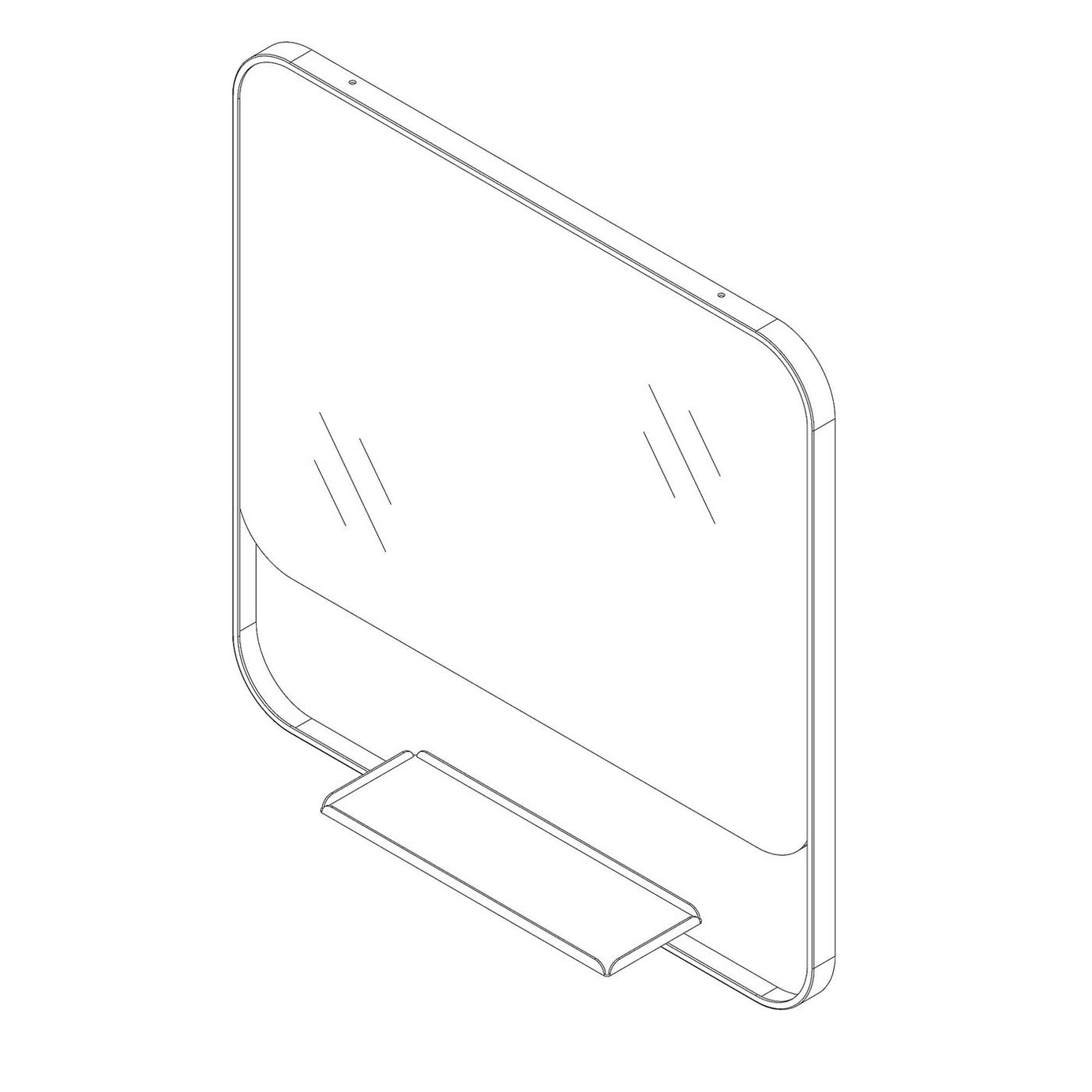 GoodHome Maza Matt Black Square Wall-mounted Bathroom Mirror (H)60.5cm (W)60.5cm - Image 5