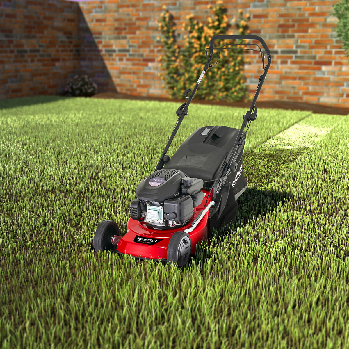 Mountfield Rotary Lawnmower 41cm Petrol SP160R 123cc Hand Propelled Rear Roller - Image 2