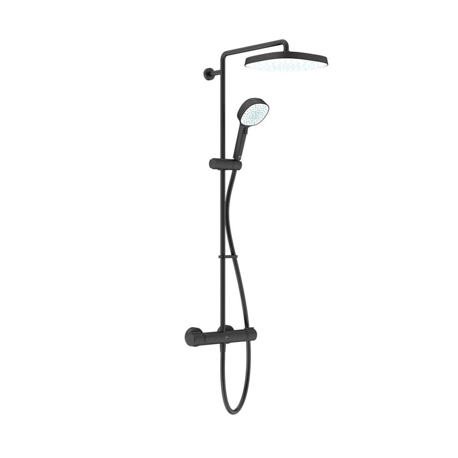 Mira Mixer Shower Matt Black Dual Square Head Modern Bathroom for All Systems - Image 1