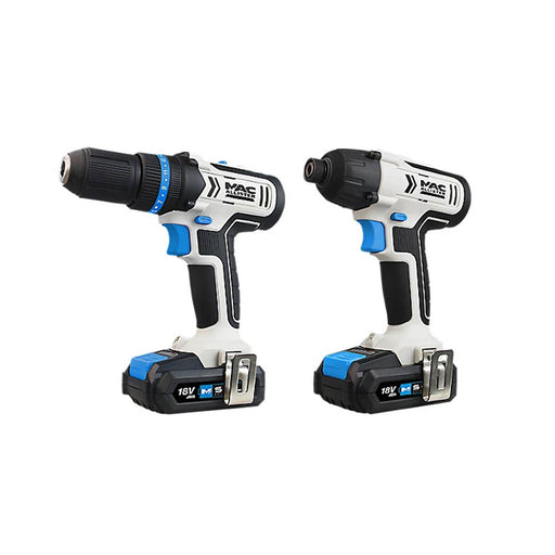 Mac Allister Combi Drill Impact Driver Kit Cordless 18V 2x2Ah MCD18Li2/MID18Li - Image 1