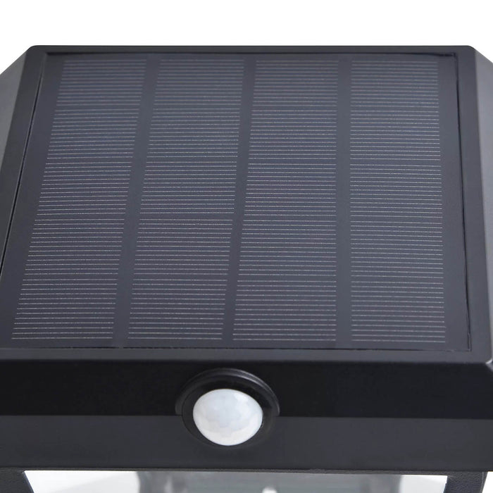 LED Outdoor Post Light Black Solar-Powered Motion Sensor Cool White 800lm(H)93cm - Image 4