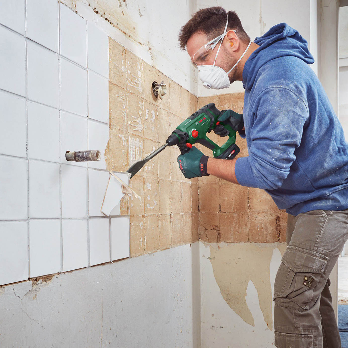 Bosch 18V Power for all Replaceable carbon brushed Cordless SDS+ drill (Bare Tool) - UniversalHammer 18V - Image 2