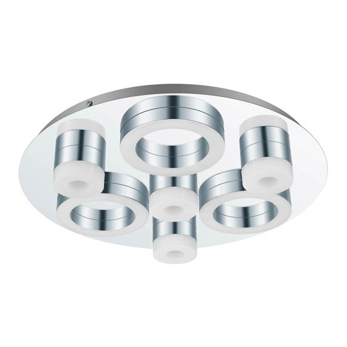 LED Ceiling Light Round Plate Chrome Modern Living Room Bedroom Hallway - Image 2