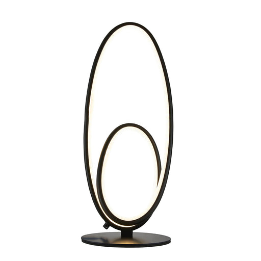 Inlight Davida Spiral Polished Matt Black Oval Table lamp - Image 1