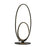 Table Lamp Integrated LED Warm White Oval Spiral Polished Metal Matt Black - Image 2