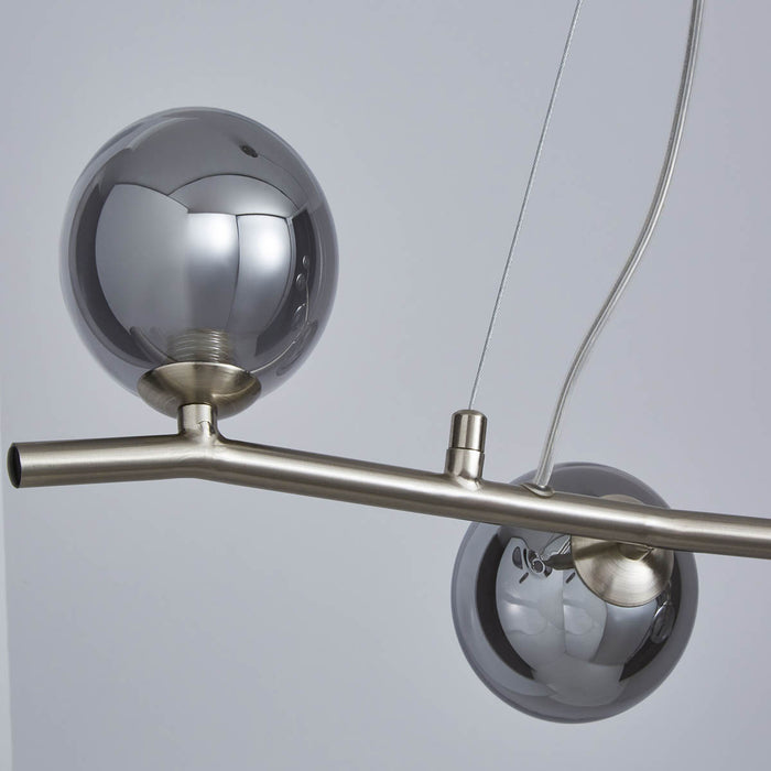 LED Pendant Ceiling Light Retro Satin Nickel Effect 5 Way Modern (Dia)800mm - Image 4