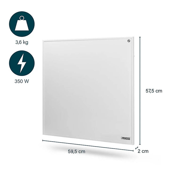 Panel Heater Electric White Smart Wall Mounted Freestanding Slim Portable 350W - Image 2