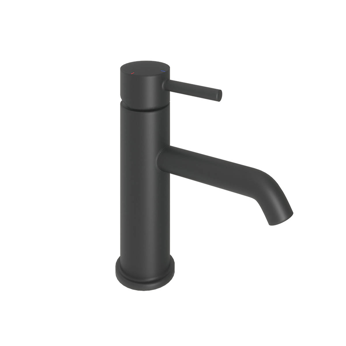 Bathroom Basin Tap Mixer Matt Black Single Lever Brass Ceramic Cartridge - Image 1