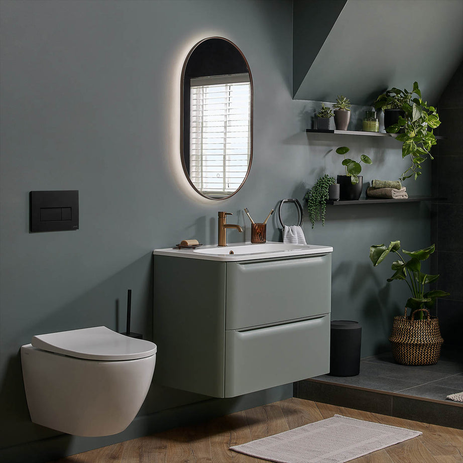 Aquadry Bathroom Basin Tap Brushed Bronze Effect Round Single Lever Contemporary - Image 6