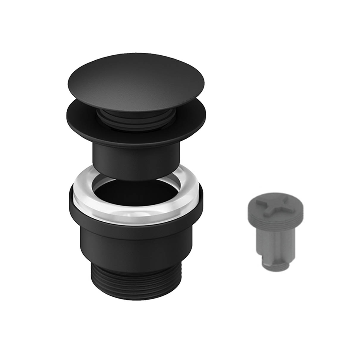 Aquadry Bathroom Sink Tap Tall Matt Black Brass Round Single Lever Contemporary - Image 4