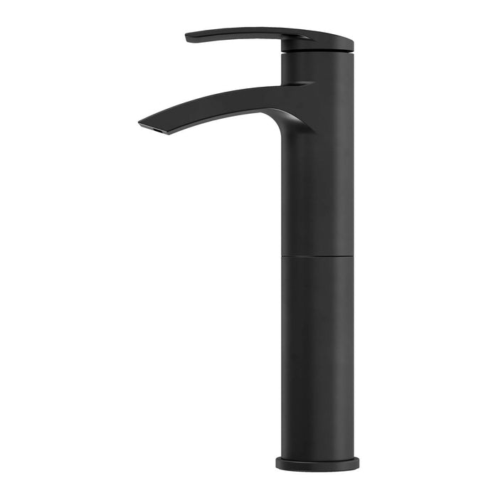 Bathroom Basin Tap Mixer Tall Matt Black Single Lever Waterfall Spout Modern - Image 3