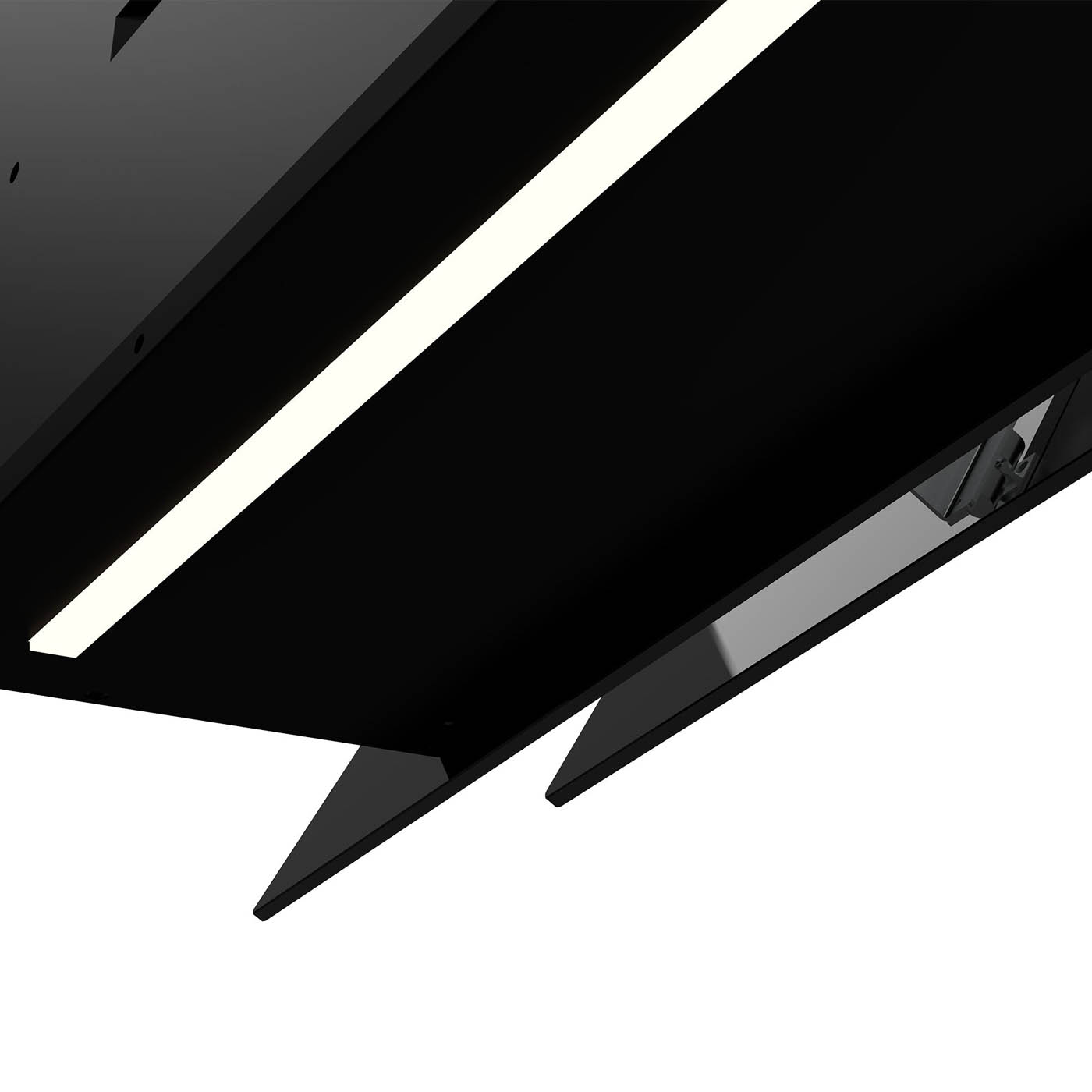 Angled Cooker Hood Smart Black Steel Glass GHAG90ASBL Touch Control (W)89.8cm - Image 7