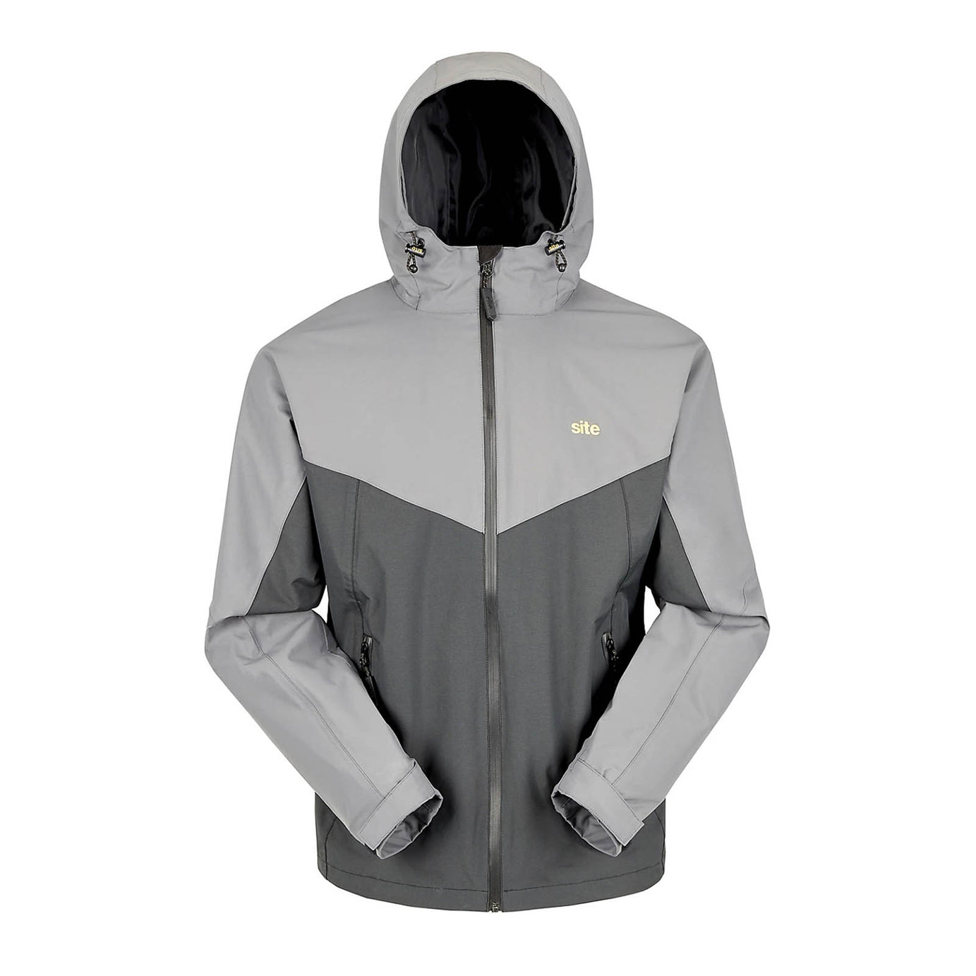 Site Work Jacket Black Grey Medium Hooded Heavy Duty Workwear Messner - Image 1
