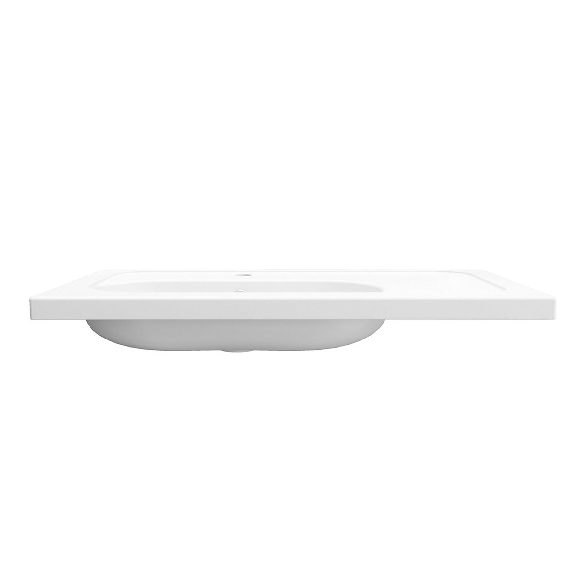 GoodHome Levanna Gloss White Rectangular Vanity Basin (W)80.6cm - Image 5