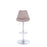 Bar Stool Beige Steel Adjustable Swivel Rust Resistant Ergonomic Pack of 2 - Image 2