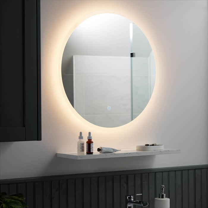 Bathroom Mirror Round Frameless Illuminated Colour Changing (H)600mm (W)600mm - Image 2