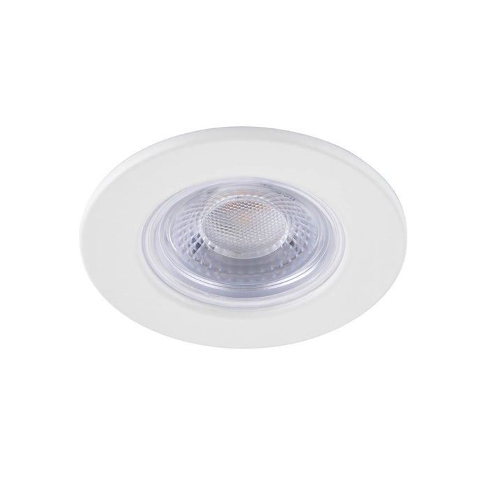 Downlight Integrated LED Warm White Metal Plastic Matt White Dimmable 6 Pack - Image 3