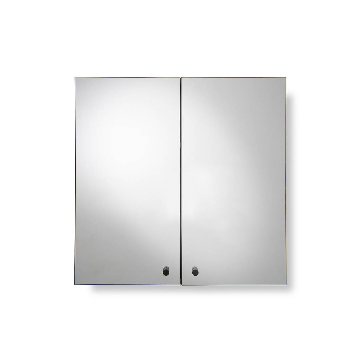 Croydex Bathroom Cabinets Wall Mounted Mirrored Double Door Matt Brown 60x60x18 - Image 5