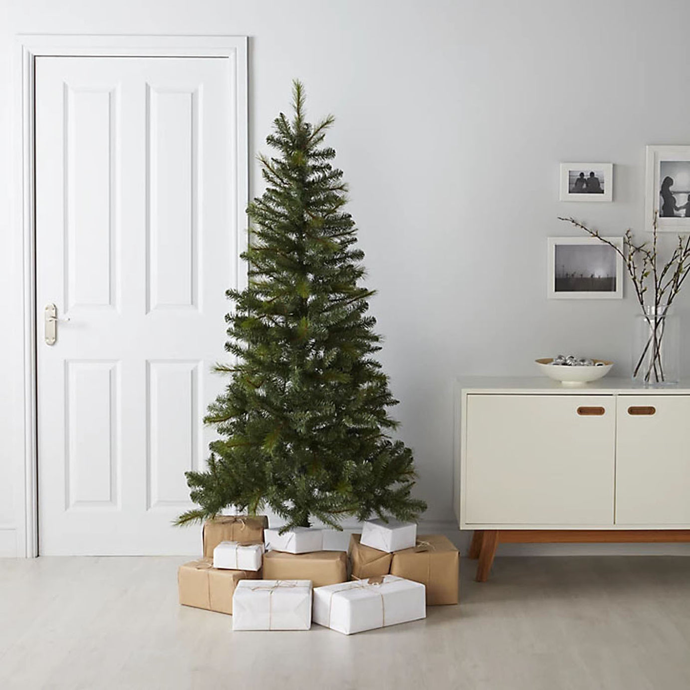 Christmas Tree 6ft Artificial Green With Stand Indoor Traditional Home Decor - Image 1