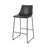 GoodHome Bar Stool Black Padded Footrest Kitchen Breakfast Chair Steel Base - Image 1