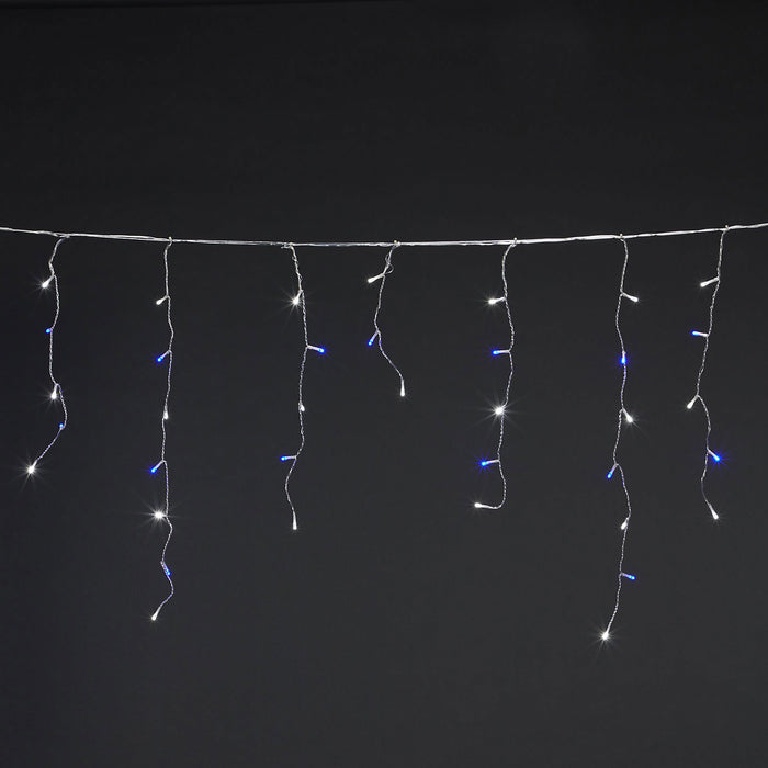 LED String Lights Cold White Blue Icicle Garden Christmas 8 Functions 29.8m - Image 1