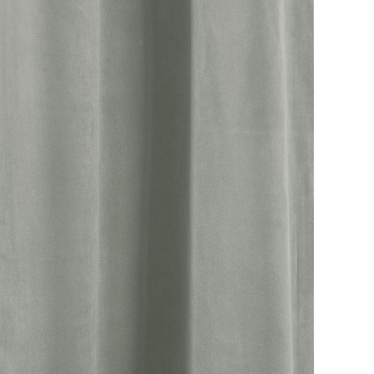 Valgreta Grey Velvet Lined Eyelet Curtain (W)167cm (L)183cm, Pair - Image 6