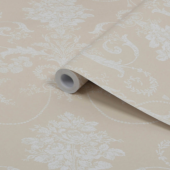 Laura Ashley Wallpaper Matt Josette Linen Damask Smooth Washable 5.2m² - Image 4