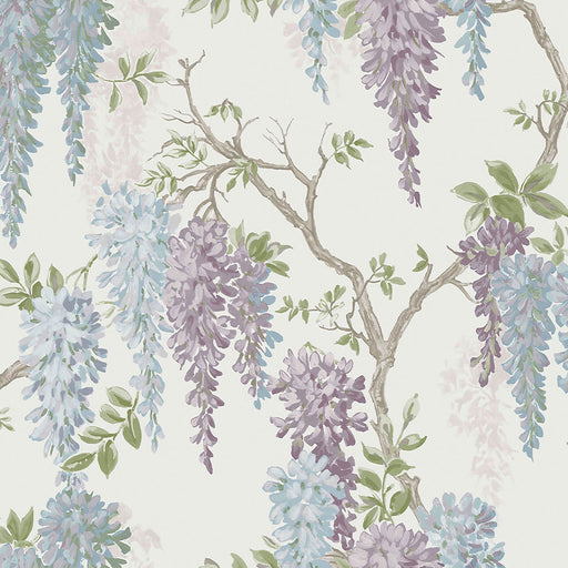 Laura Ashley Wallpaper Pale Iris Wisteria Blossoms Smooth Rustic Washable 5.2m² - Image 1