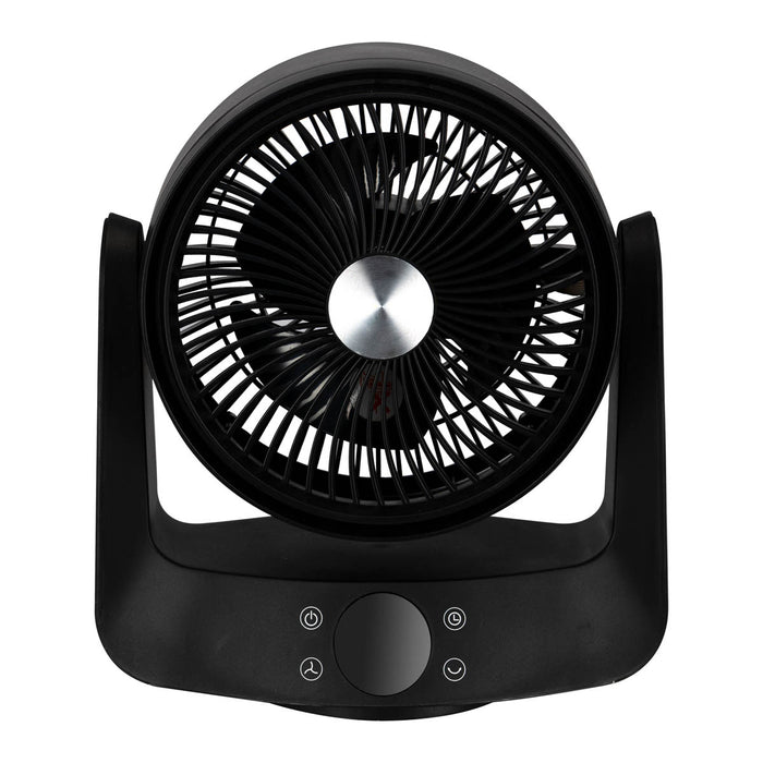 Desk Fan Smart Black Quiet Operation Oscillating Tilt Remote Control 8in - Image 1